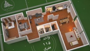 پروژه رومنس حکیم تیپ 115 متر