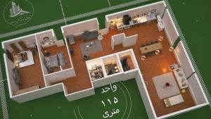 پروژه رومنس حکیم تیپ 115 متر